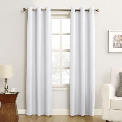 Wide Width Cooper Blackout Grommet Panel by BrylaneHome in White (Size 40