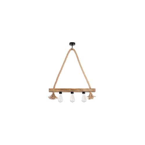Deckenlampe in Holzfarbe 9x60x60cm WellHome Bled