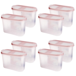 Bestlivings Frischhaltebox Schüttdose 1,4 Liter - 8er Pack ( 8 Stück ) Altrose Image
