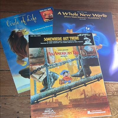 Disney Art | Disney Vintage Sheet Music Like New! | Color: Blue/Orange | Size: Os