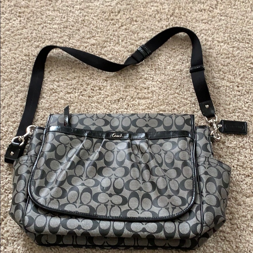 Coach Bags | Coach Diaper Bag Or Laptop Bag | Color: Black/Gray | Size: 11”X16"X5”