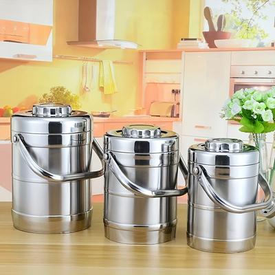 TEMU Insulated Thermos Box Steel Thermal Food Container Adult Box Portable Lunchbox