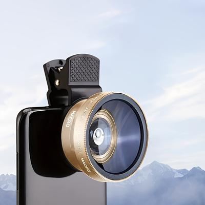 TEMU 0.45x Hd Phone Lens Kit - Wide-angle & Macro, Lightweight Design With Carry Bag For Effortless Photography