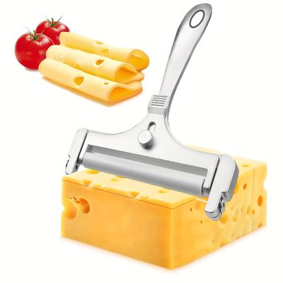 TEMU 1pc Adjustable Cheese Slicer With Ergonomic Handle, Sharp Cutter For Butter, Cheese, Slices