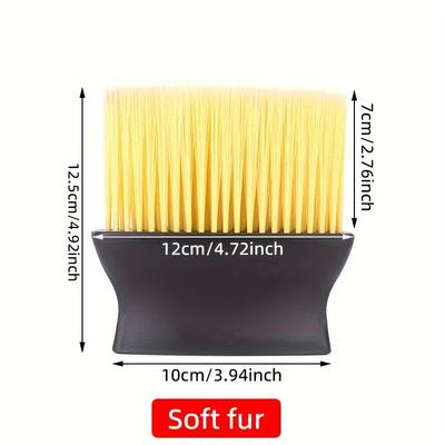 TEMU 2-in-1 Car Detailing Brush Set, Soft Yellow & Black , Abs Resin, For Dashboard, Air Vents, Button Detailing, Auto Interior Cleaning Tools