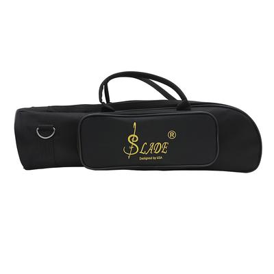 TEMU 1pc Slade Trumpet Case, Durable Thickened Oxford Cloth, Handheld & Shoulder Carry Instrument Luggage, Secure Zipper Closure, Small Storage Bag For Brass Instruments Image