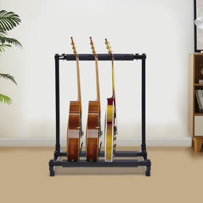 TEMU Space-saving, Iron 3-guitar Stand - Spacious & Sturdy Display Rack For Electric And Acoustic Guitars, Easy Assembly