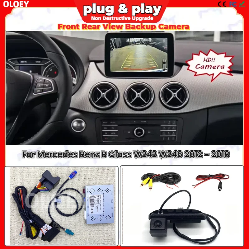 Plug & Play Rückfahrkamera für Mercedes Benz B-Klasse W242 W246 2012–2018 OEM-Bildschirm-Upgrade vorne und hinten Image