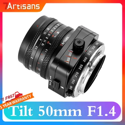 7artisans Tilt 50 mm F1.4 APS-C spiegelloses Kameraobjektiv für Geisteswissenschaftenfotografie mit Sony E-Mount A7RIII FX30 A6400 FX XT30 M43