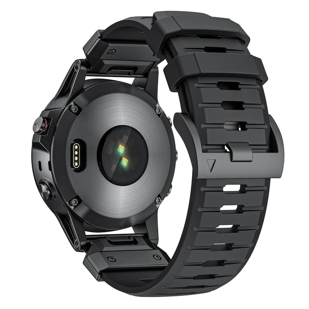 QuickFit 22 mm 26 mm Fluorkautschukarmband für Garmin Fenix 7X 7 Pro Epix Pro Gen 2 47 mm 51 mm//Fenix 6 6X Pro 5X Plus Armband Image