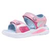 Sandale KANGAROOS "K-SLS Penny", Gr. 26, pink (daisy pink, blau sky), Synthetik, Textil, sportlich, Schuhe, mit Blinkfunktion