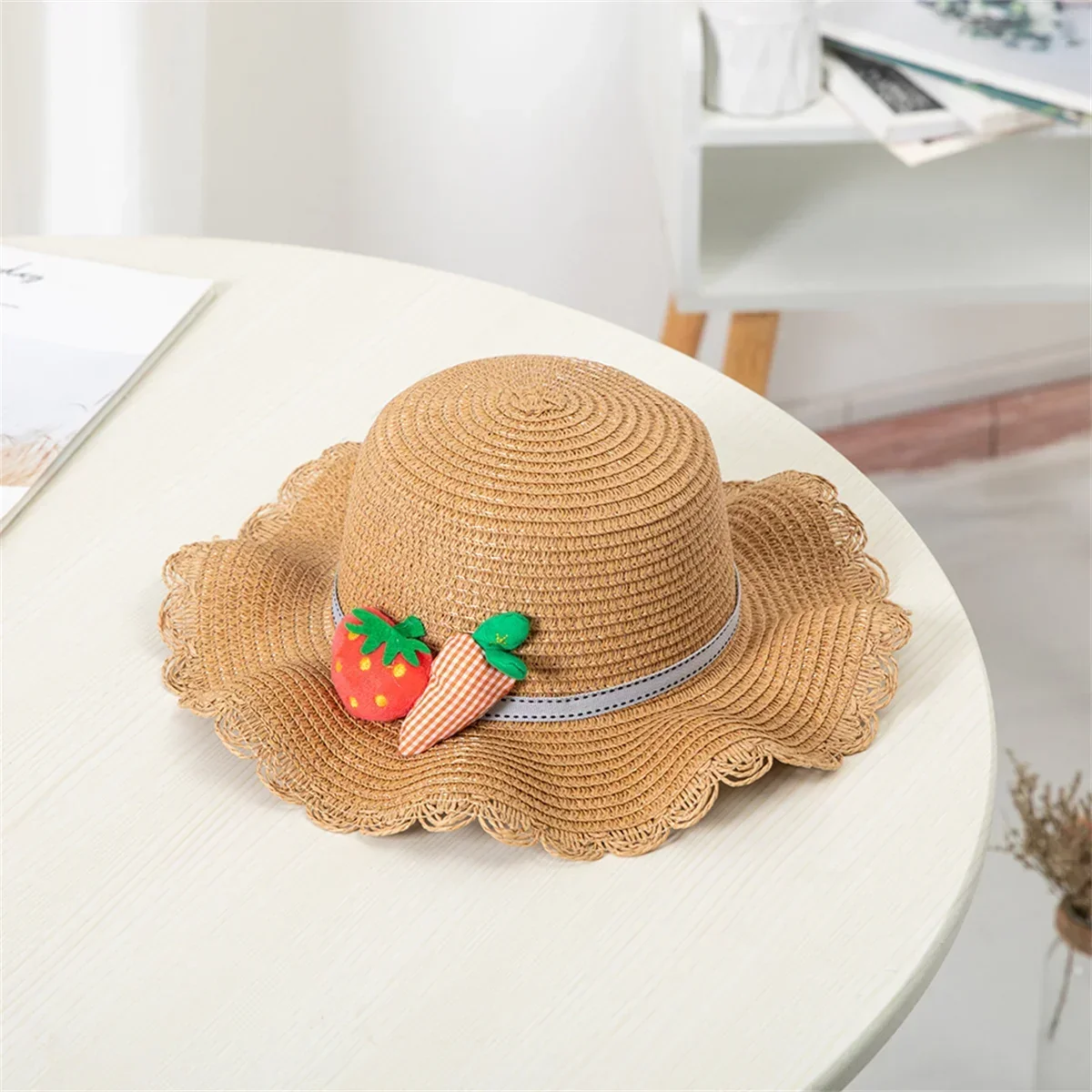 Outdoor Hüte Suffolk Angeln Hüte Wandern Sommer Stroh Hut Kinder Sonnenhut Blume Urlaub Strand Kappe Mädchen Atmungsaktive Strand Hüte Image