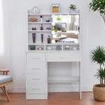 TEMU Spa , Salon Equipment Set, Armoire de beauté en bois, Ensemble de beauté, avec tiroir de rangement, avec étagère, avec et lumière, lumière réglable, produits de beauté , cadeau de Noël