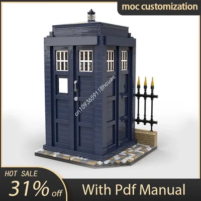 2609 stücke Moc Superhero Doctor Who Tardis Telefonzelle Bausteine Montage Superhero Ziegel Image