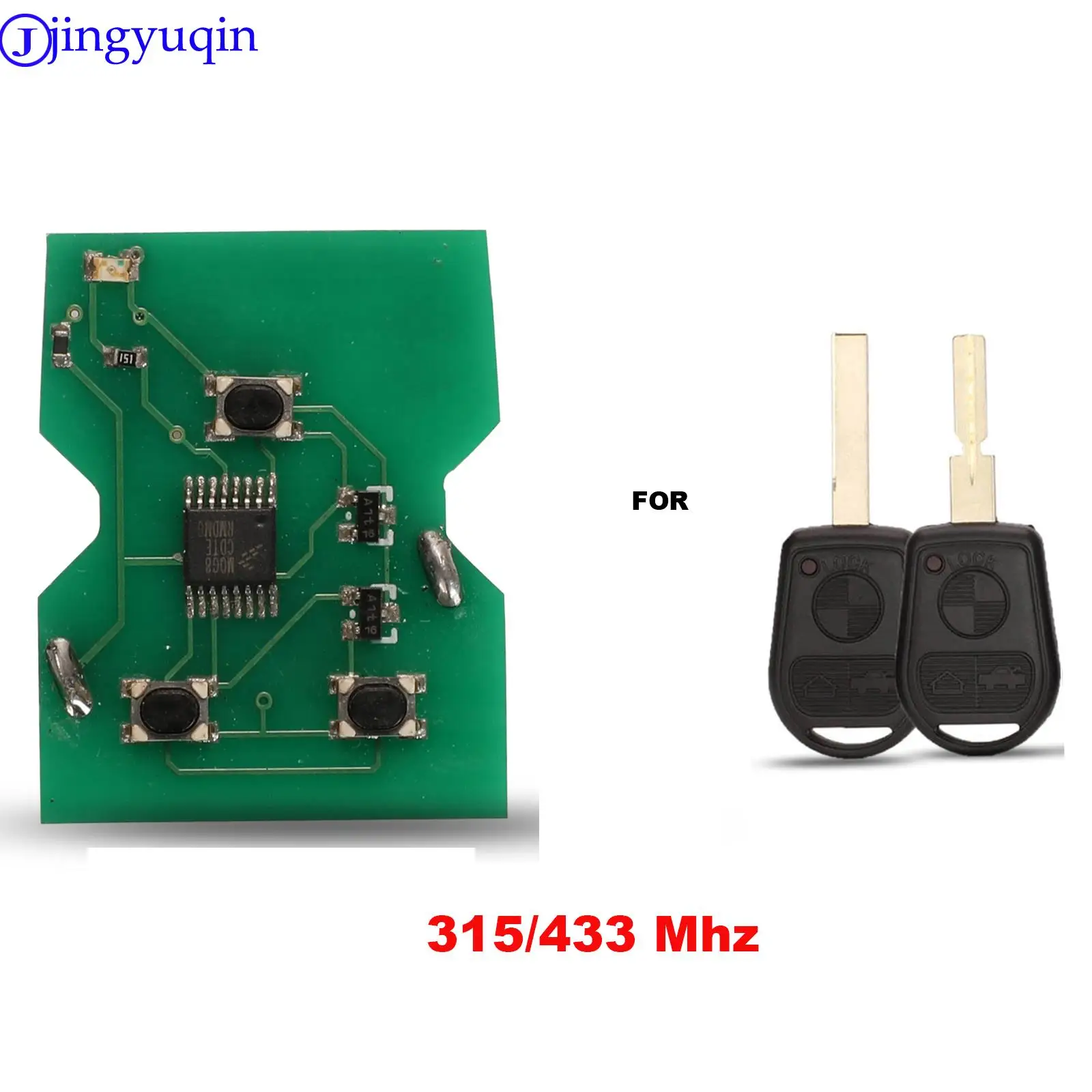Jingyuqin 3B Fernbedienung Auto Schlüssel 315/433 Mhz Mit ID44 Chip Für BMW Z3 E31 E32 E34 E36 E38 E39 E46 Steuer Schlüssel Image