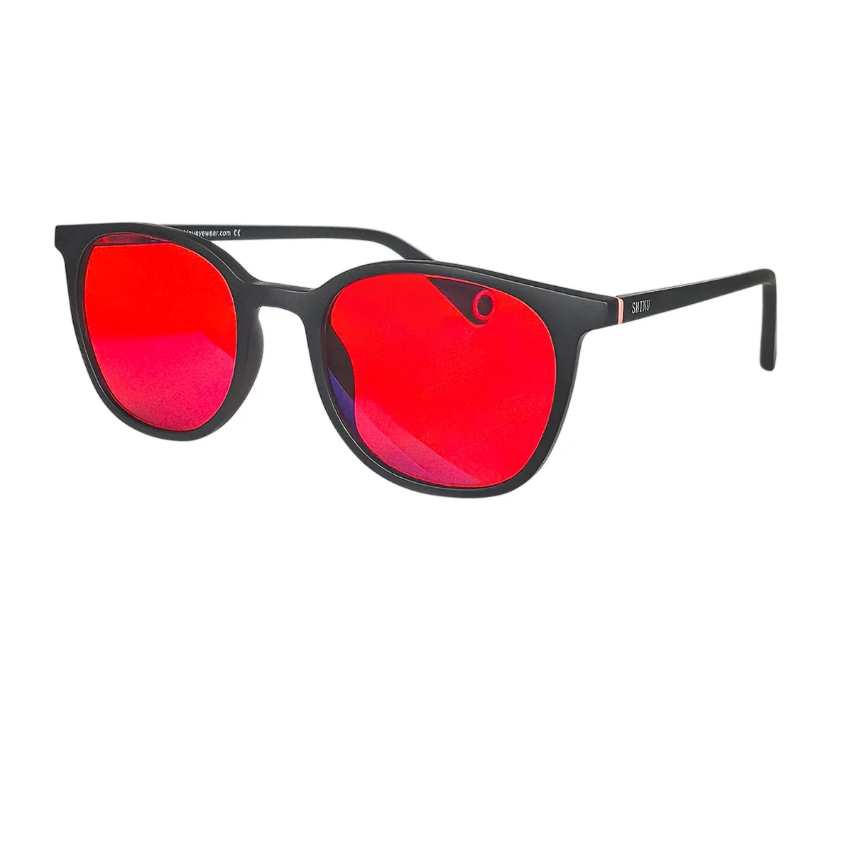 SHINU Orange getönte Computerbrille für Gamer, rote Linse für besseren Schlaf, Anti-Blaulicht-Computerbrille für Büroarbeit Image