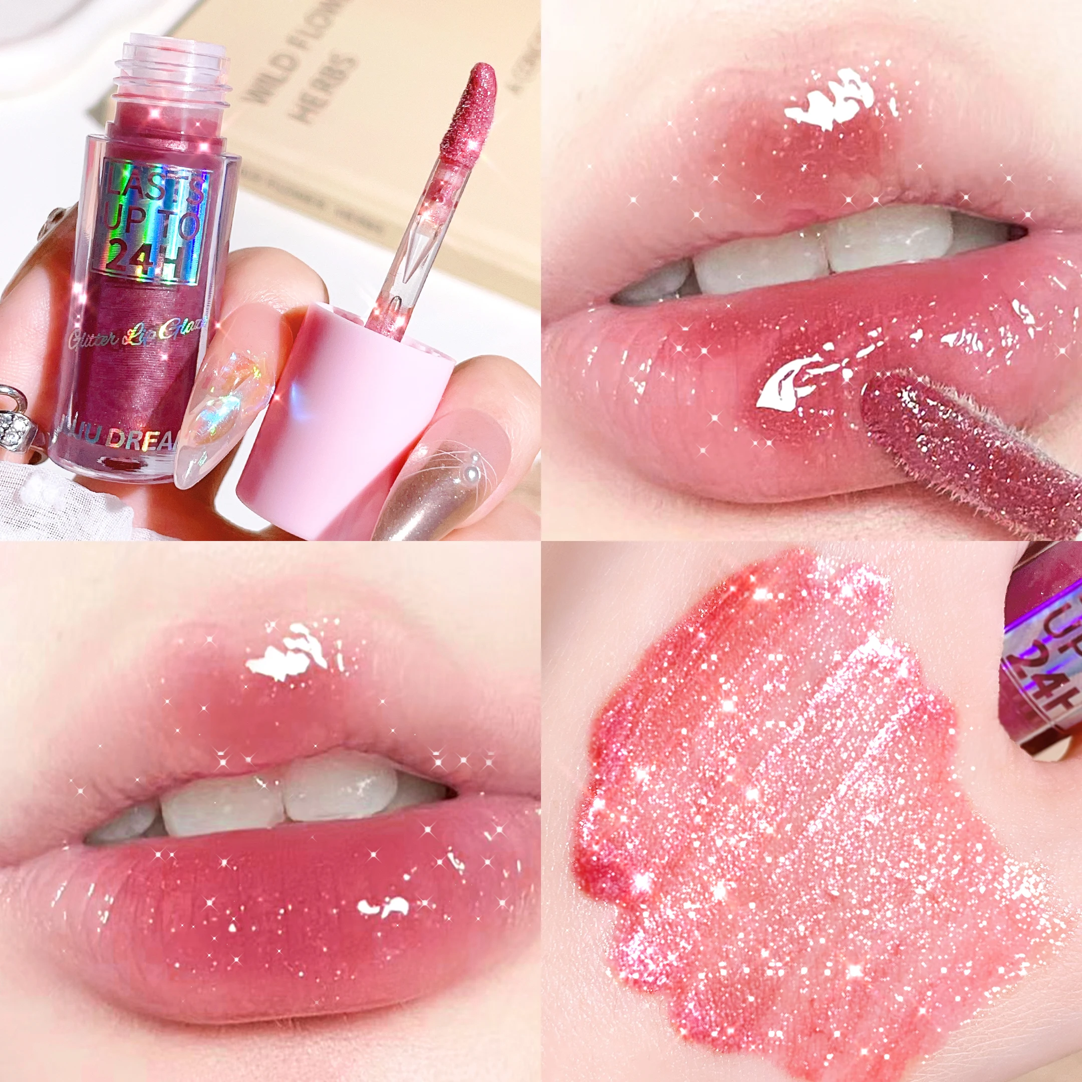 Dream Lip Oil Lipgloss-Set, feuchtigkeitsspendender, antihaftbeschichteter, langanhaltender flüssiger Lippenstift, reifer, leichter Make-up-Effekt, geeignet für Norm Image