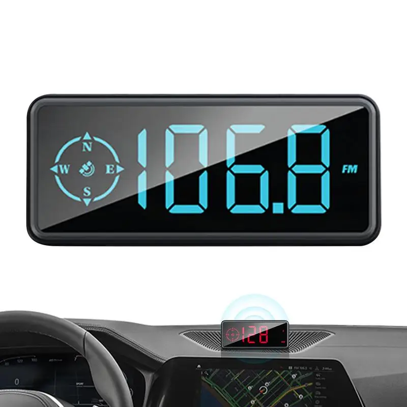 Tachimetro digitale per auto Tachimetro GPS MPH Misuratore di velocità HUD Allarme di velocità eccessiva wireless Display LCD Head Up per la guida dell'auto