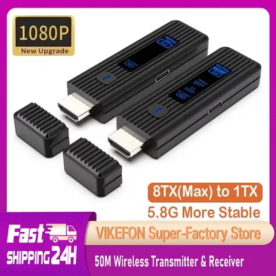 HDMI Wireless Video Audio Transmitter Receiver Extender 50M 1080P@60Hz Wireless Display Adapter From