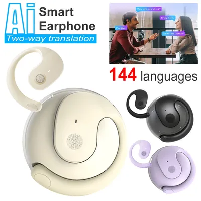 AI Translator Headphones 144 Languages Real Time Two-Way Translation Bluetooth headset for Business