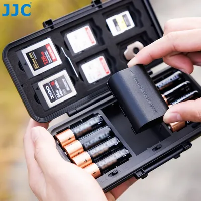 Memory Card Camera Battery Storage Box for SD CF Type-A B XQD Card Canon LP-E6 Sony NP-FZ100 Fuji