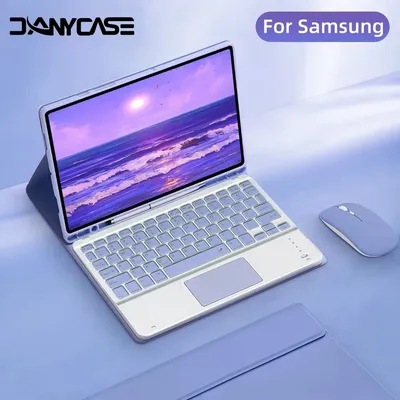 For Samsung Galaxy Tab A9 Plus Keyboard Case for S6 Lite 10.4in S7 S8 S9 11in S7+ S8+ S9+ S9 FE+