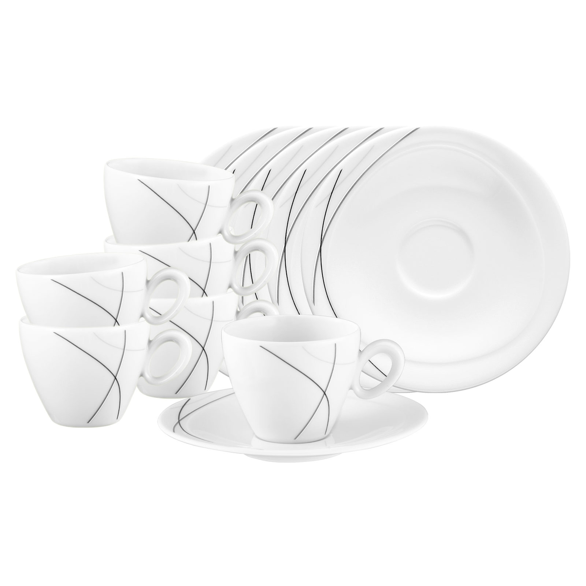 Seltmann Weiden Trio Highline Espressotassen mit Untertassen 110 ml 6er Set Image