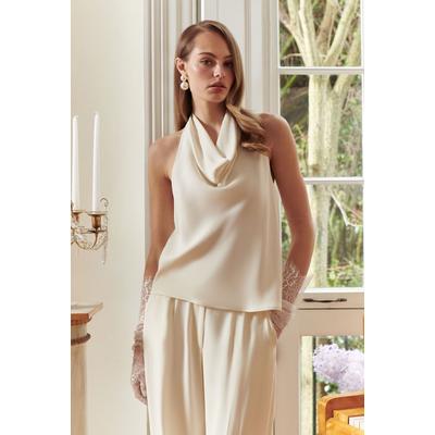 Ghost Sabine Satin Cowl Neck Blouse
