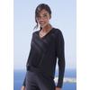 Strickpullover FRENCH CONNECTION, Damen, Gr. 44/46, schwarz, Rippstrick, Obermaterial: 50% Viskose (LENZING ECOVERO), 28% Polyester, 22% Polyamid, unifarben, casual, bequem hüftlang, V-Ausschnitt, Langarm normaler Saum, Pullover, mit V-Ausschnitt,...