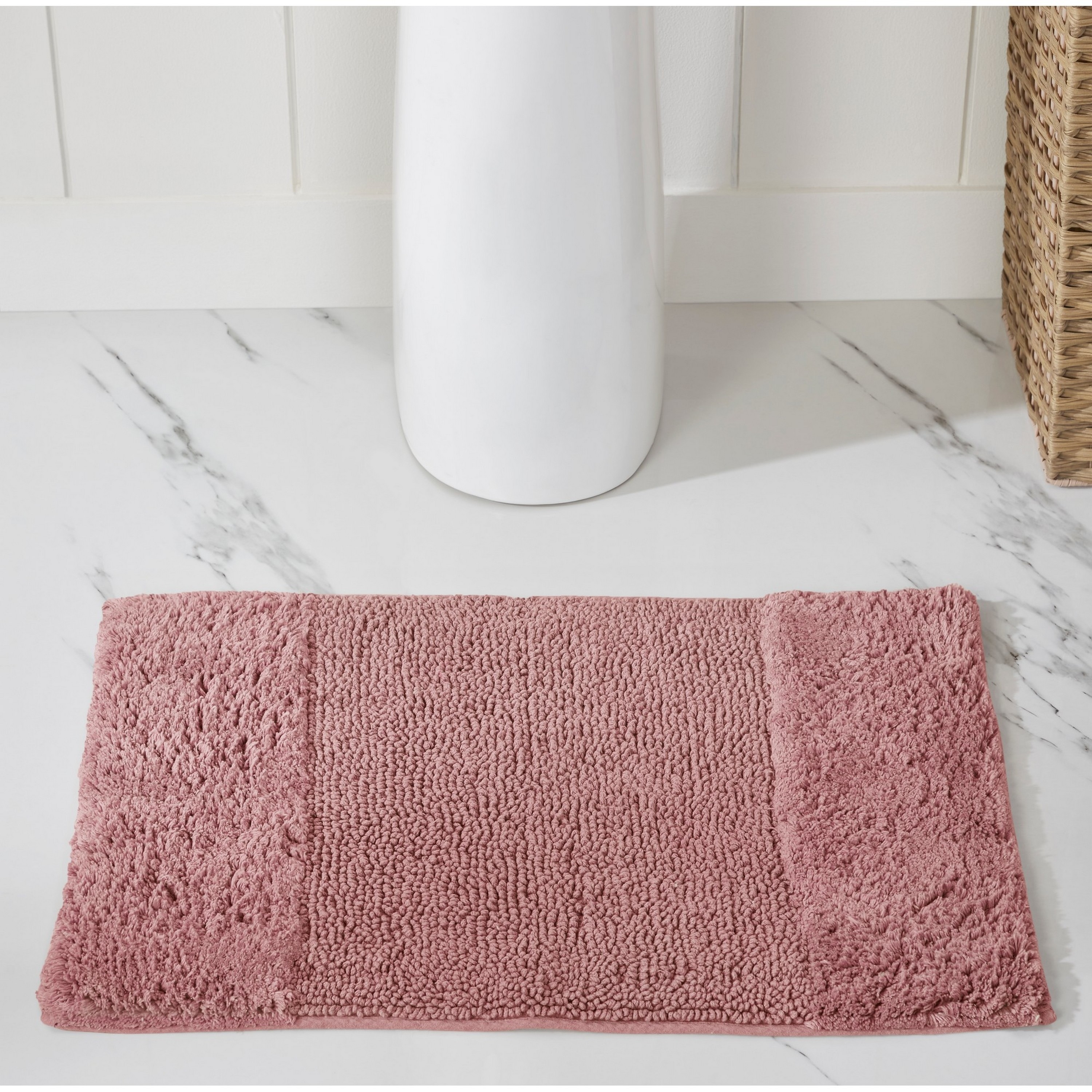 Better Trends Bath Rug 100% Cotton Water Absorbent Tufted Bathroom Rugs for Shower, Sink Mats Machine Wash Granada Collection