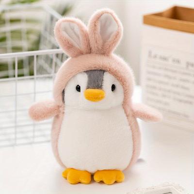 TEMU Green Penguin Plush Toy With Yellow - Stuffed Animal For Home Decor, Gifts, And Dress-up Fun, Home Decor Plush | Toy | , Stuffed Plushies