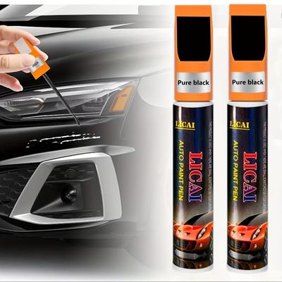 TEMU Black Car Repair Paint, Car Repair Paint With Pen Tip And Brush For Scratch Repair Patching, Fix Of Scratches On Cars 12ml