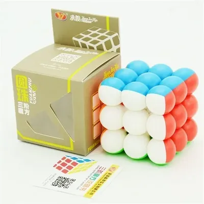 [Picube] YJ Runde Kugelwürfel 3x3 Zauberwürfel 3x3x3 Stickerless Speed Smooth Cubo Magico Professionelles Puzzle Zappelspielzeug Infinity Image