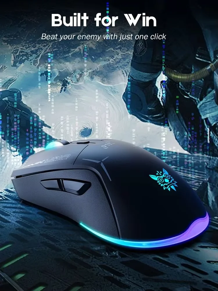 ONIKUMA 2025 Neue Drahtlose Maus Dual-modus Laser 2,4G Spiel Mechanische Computer E-sport Office Home Computer leuchtende Image