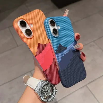 Luxury Ultra Thin Hard PC Carbon Fiber Pattern Matte Case for IPhone 16 15 14 Pro Max 16 Pro 13 12 MagSafe Shockproof Cover
