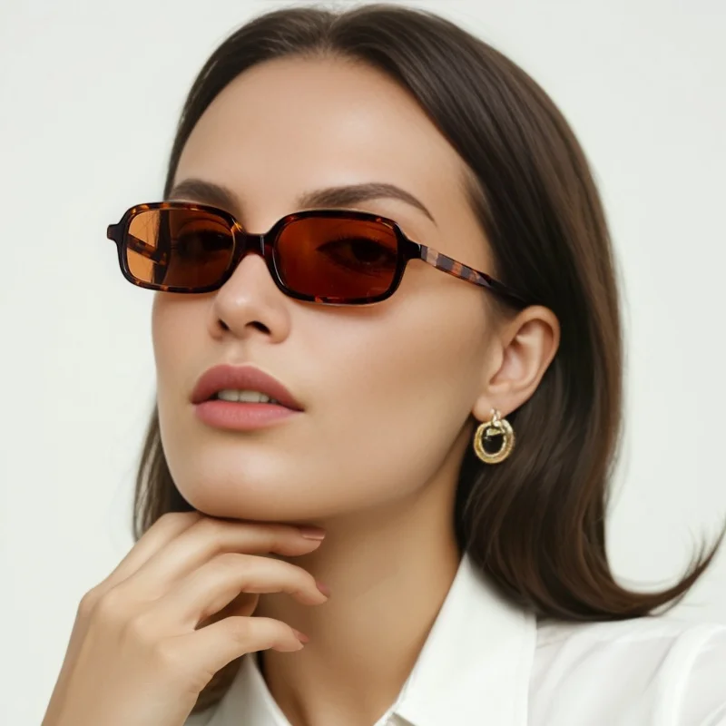 Mode Sonnenbrillen Klassische Retro Quadratische Gläser Frauen Marke Vintage Reise Kleine Rechteck Sonnenbrille Weiblichen Brillen Image