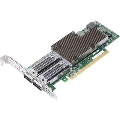 Broadcom Dual-Port 100 Gb/s Qsfp56 Ethernet Pci Express 4.0 X16 Network Interface Card - Pci Express 4.0 X16 - 2 Port(S) - Optical Fiber - 100Gbase-X