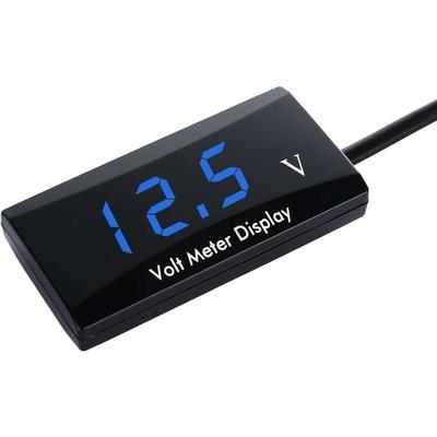 12V Auto Digital Voltmeter Wasserdicht DC 12V LED Voltmeter für Auto Motorrad Spannung Voltmeter Image