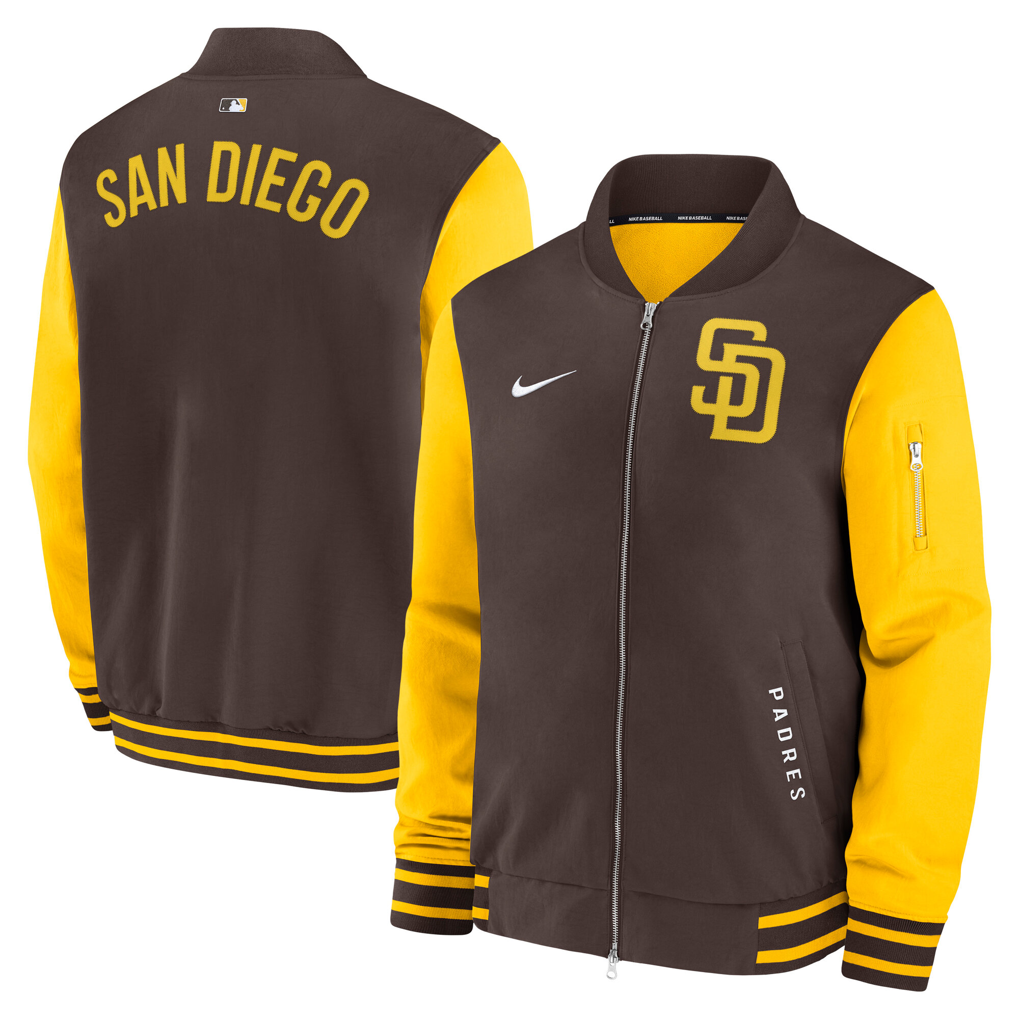 San Diego Padres Nike Authetnic Dugout Bomberjacke – Herren Image