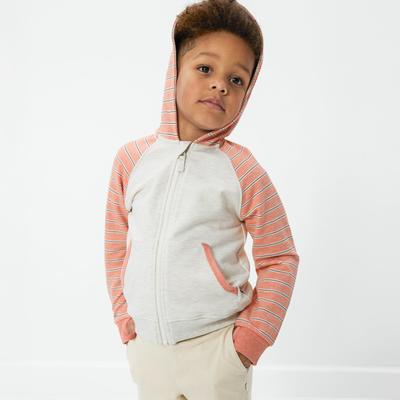 Coral Stripes Zip Hoodie - 2T
