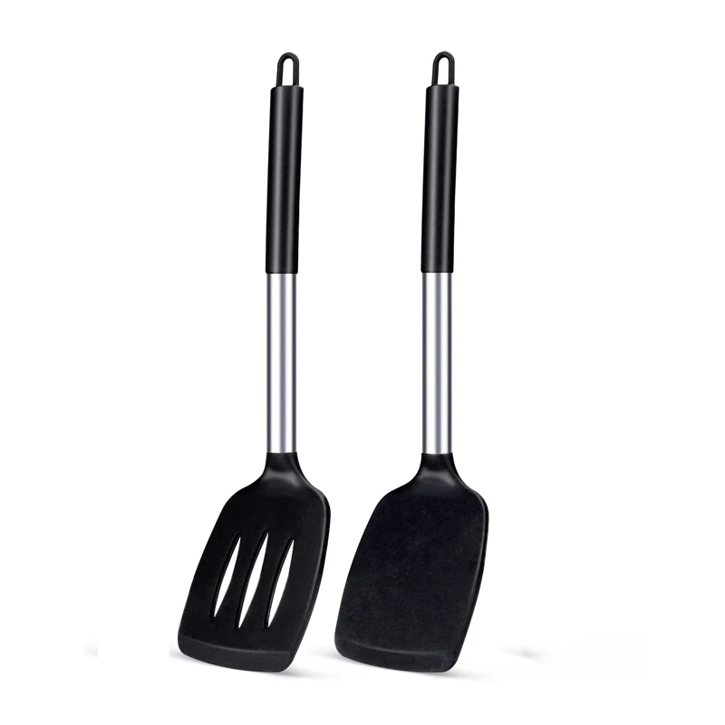 Ensemble de spatules antiadhésives en Silicone, 2 pièces, résistantes à la chaleur, ustensiles de cuisine, ustensiles de cuisine, ensemble d'outils de cuisine, Kit de spatule