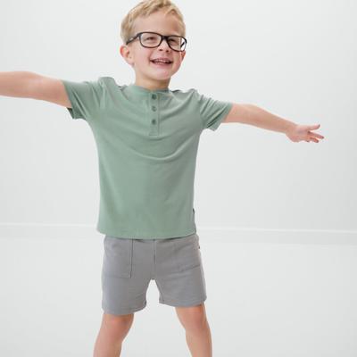 Agave Gray Henley Tee - 6-12 months