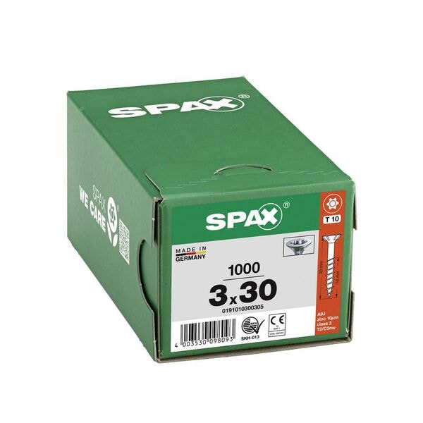 SPAX Universalschrauben T10 Senkkopf WIROX 3 x 30 mm 1000 St. Image