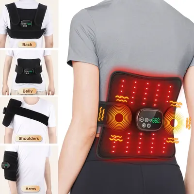 Electric Infrared Knee Pad Re Light Heating Vibration Massager for Back and Waist Thermal Leg Knee
