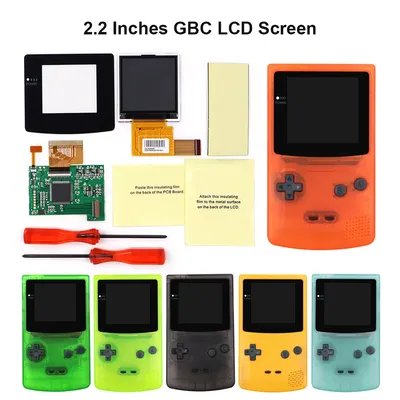 HISPEEDIDO 2.2 inches GBC LCD Backlight Screen Kits Easy to install Without Welding and Shell