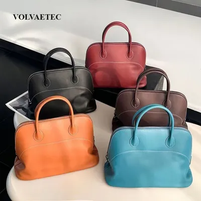 VOLVAETEC Premium Sense First Layer Cowhide Bowling Bag Large Capacity Portable Fashion Temperament