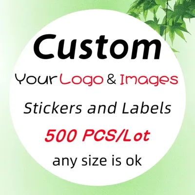 500PCS Custom Stickers and Customized Logo Wedding/Birthday/Anniversary DIY Your Logo Designs