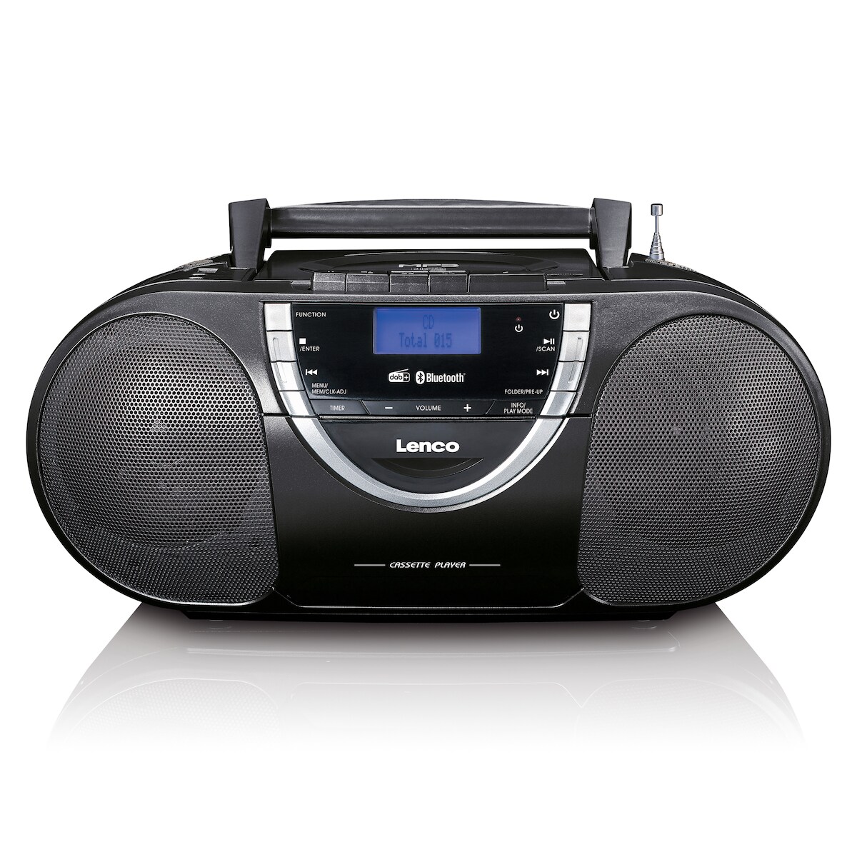 Lenco SCD-6900BK - Tragbarer Radio-CD-Player mit DAB+ und Kassette - Grau Image