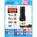 Cafelffe Macchina da caffè portatile Macchina per caffè espresso manuale per capsule e schiuma di latte macinata Pressa manuale per escursionismo Viaggi Gif 4In1