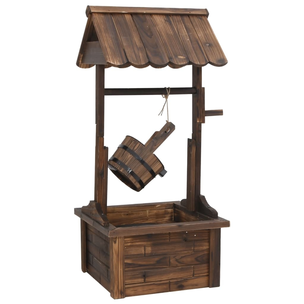 vidaXL Wunschbrunnen mit Pumpe 57x50x112 cm Massivholz Tanne Image